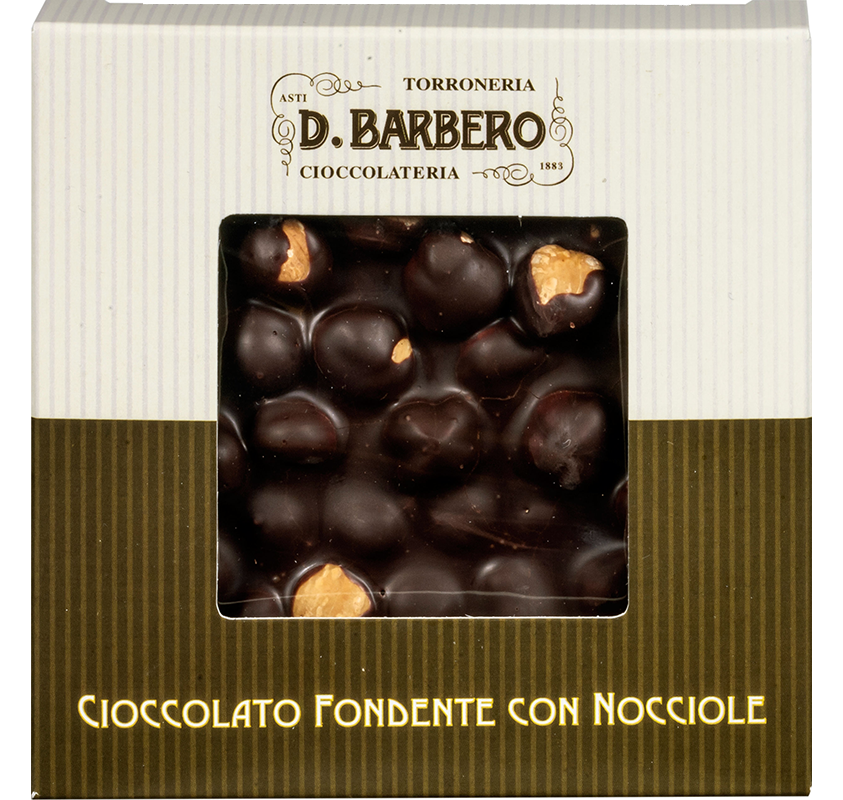 D. Barbero Dark Chocolate & Hazelnut Bar 120g
