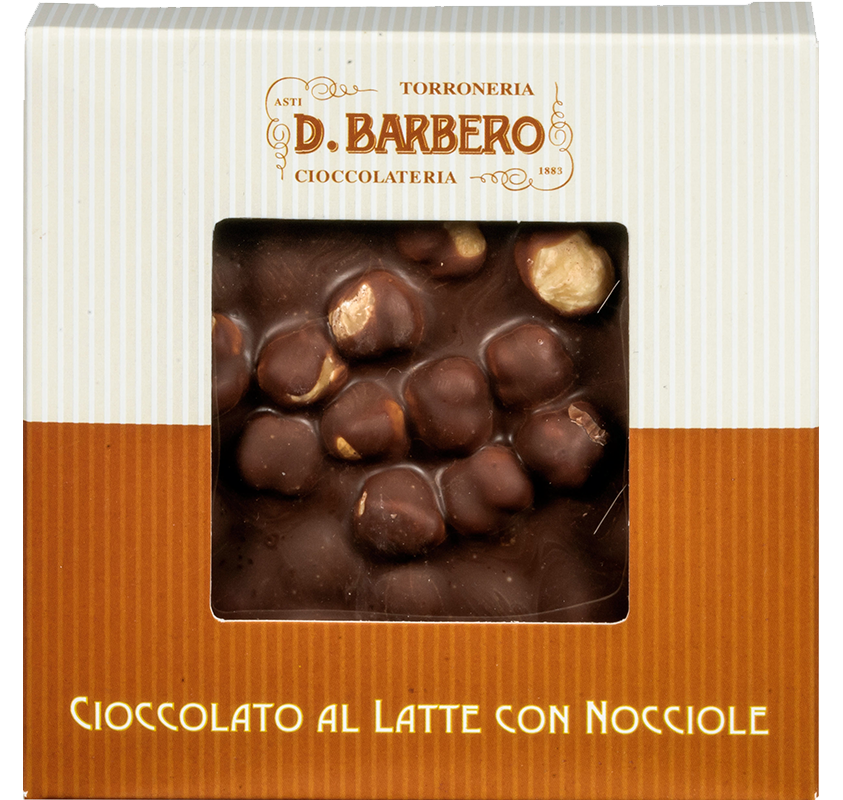 D. Barbero Milk Chocolate and Hazelnut Bar 120g