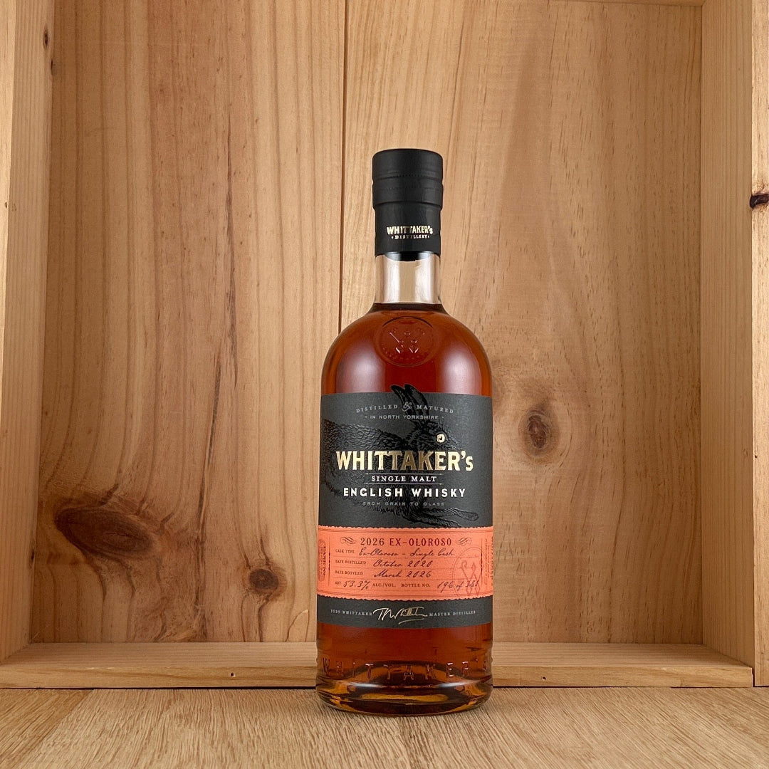 Whittaker's Single Malt English Whisky 2026 Ex-Oloroso Single Cask Release 53.3% ABV