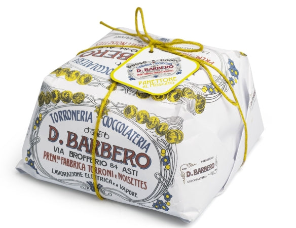 D. Barbero Panettone Moscato in 750g wrapper